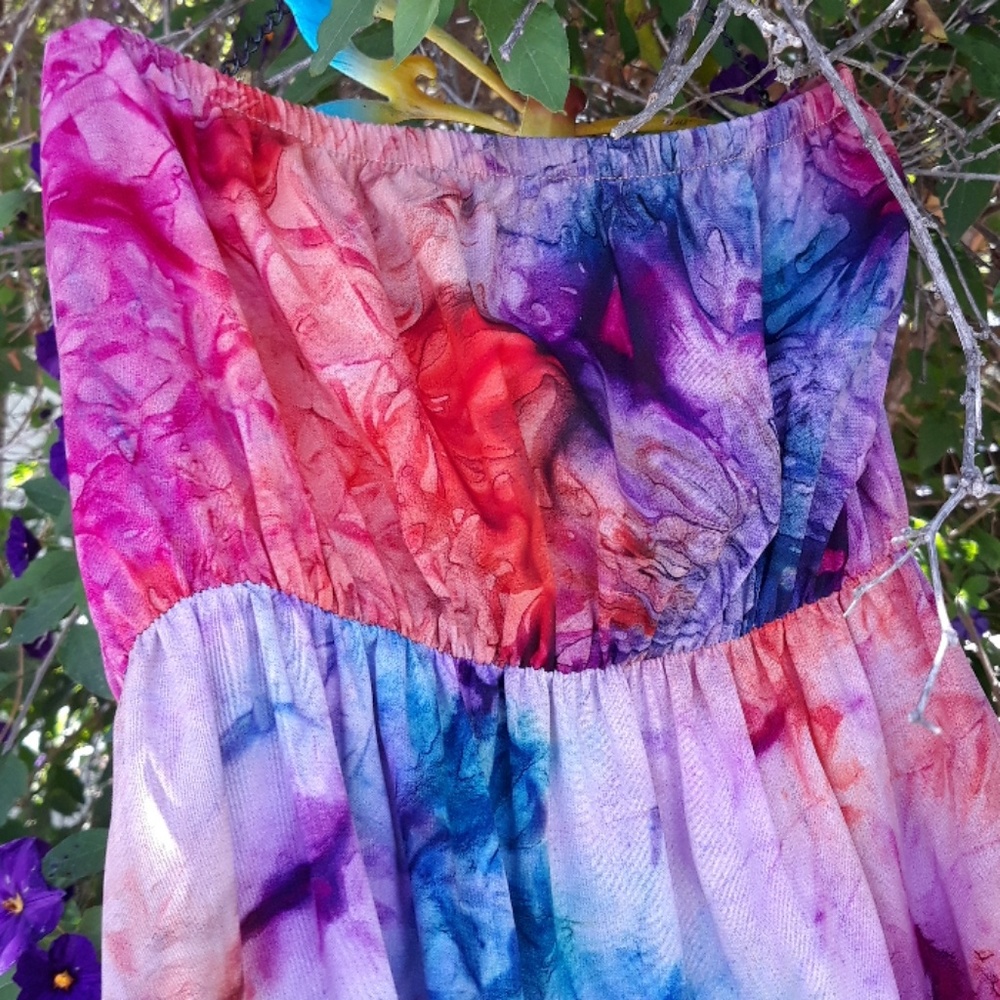 band of gypsies tie-dyed dress